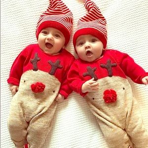 Baby Reindeer Christmas Romper